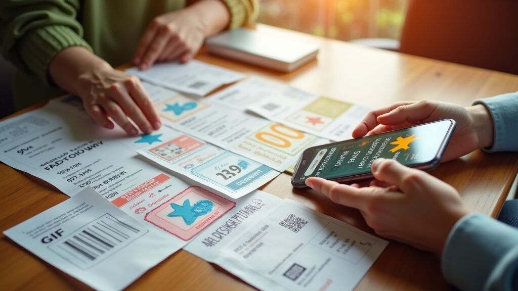 Shopping receipts with rewards