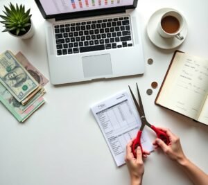 Bills with scissors (cost cutting)