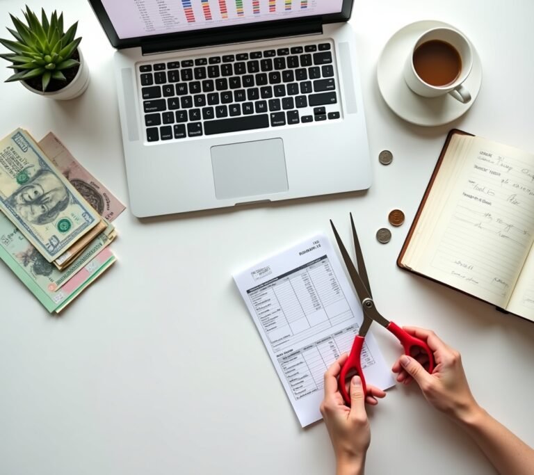 Bills with scissors (cost cutting)