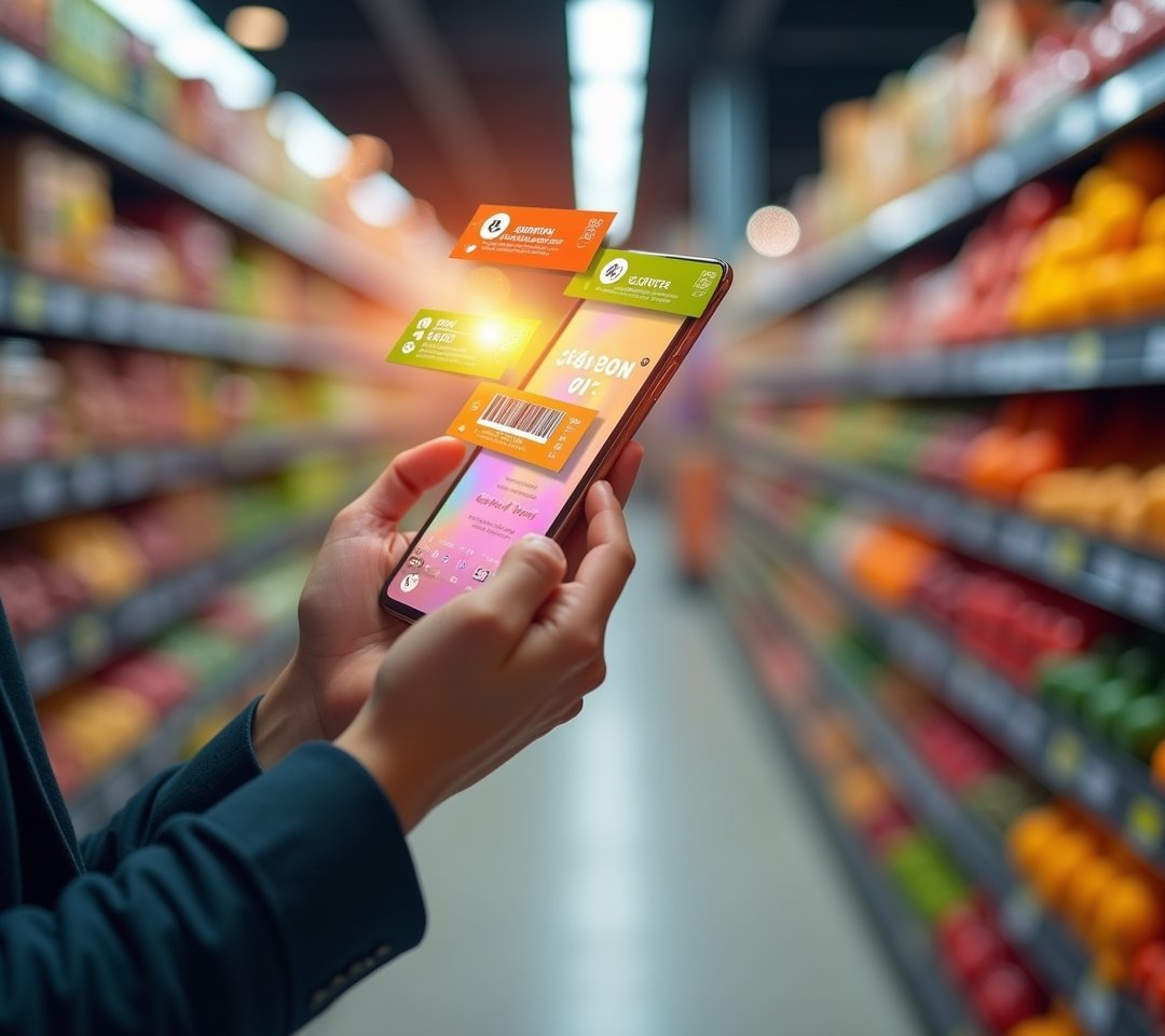Smartphone with grocery apps